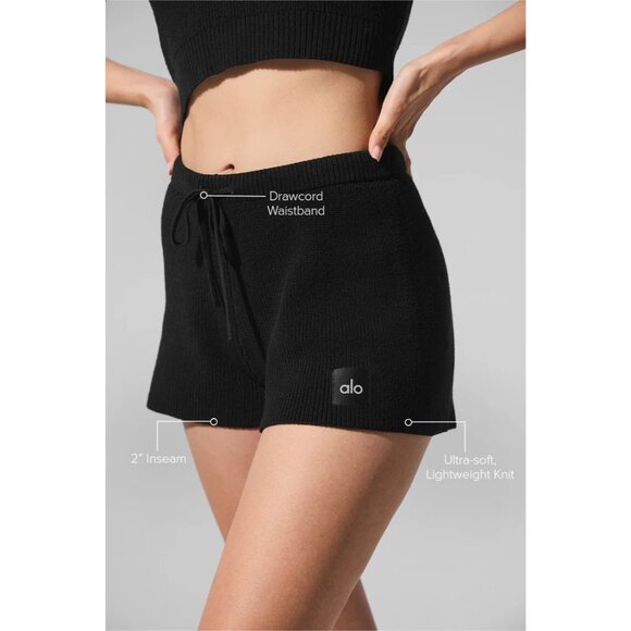 ALO Yoga Supernatural Sweater Short in Black - Picture 3 of 6